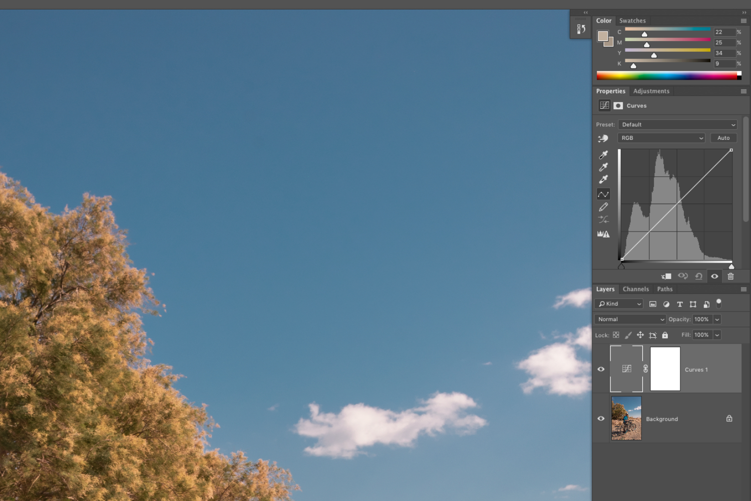 Image de l'interface de Adobe Photoshop