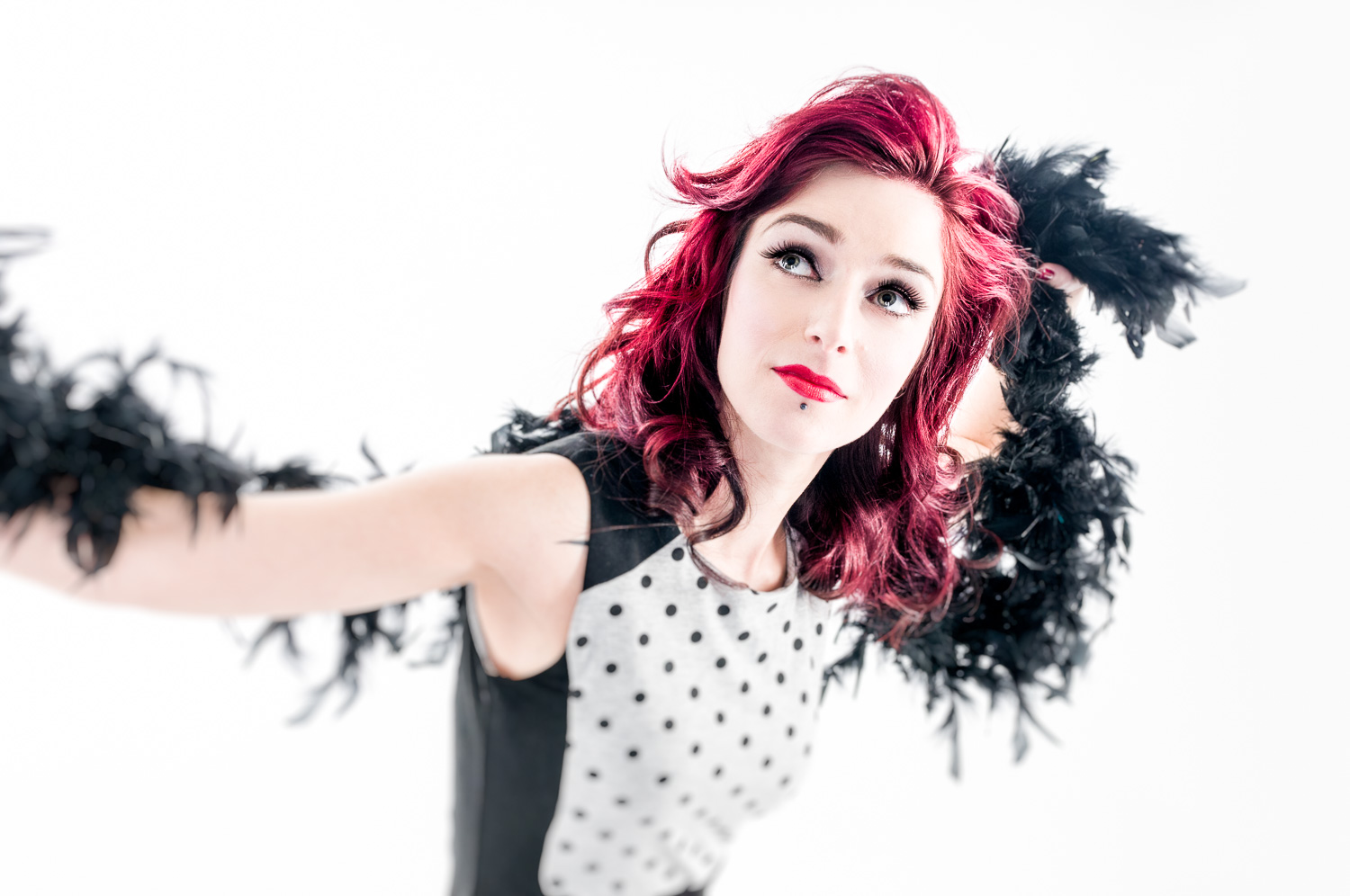 Portrait pris dans le studio photo