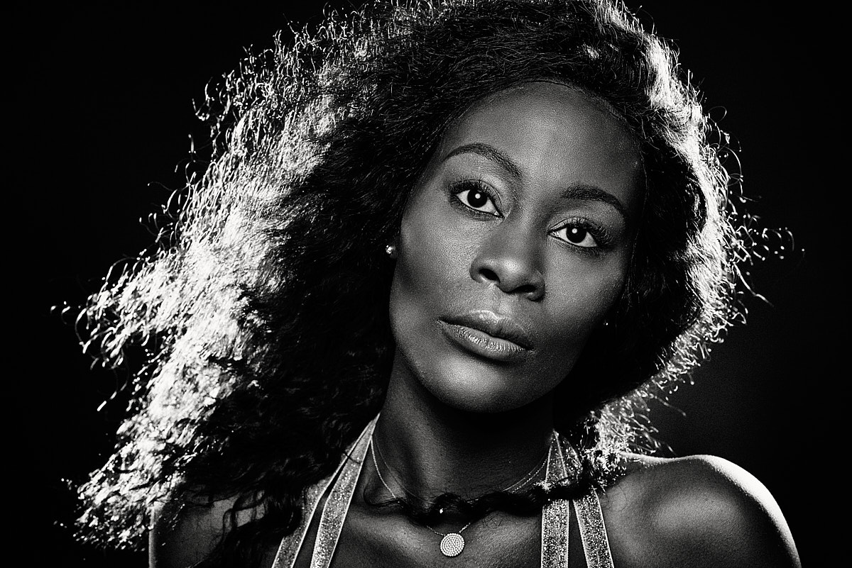 Black and white portrait